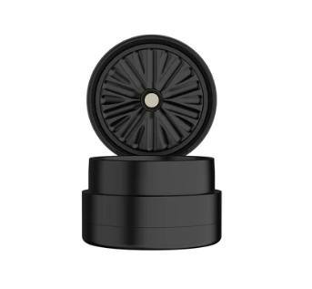 Black Flower Mill 2.5 Inch Standard Toothless Grinders