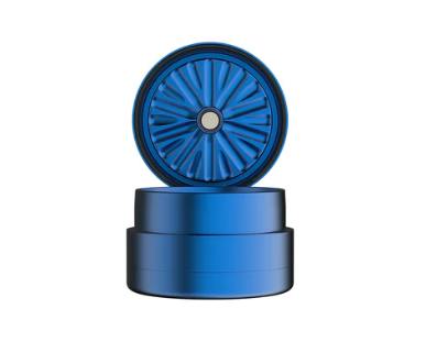 Blue Flower Mill 2.5 Inch Standard Toothless Grinders