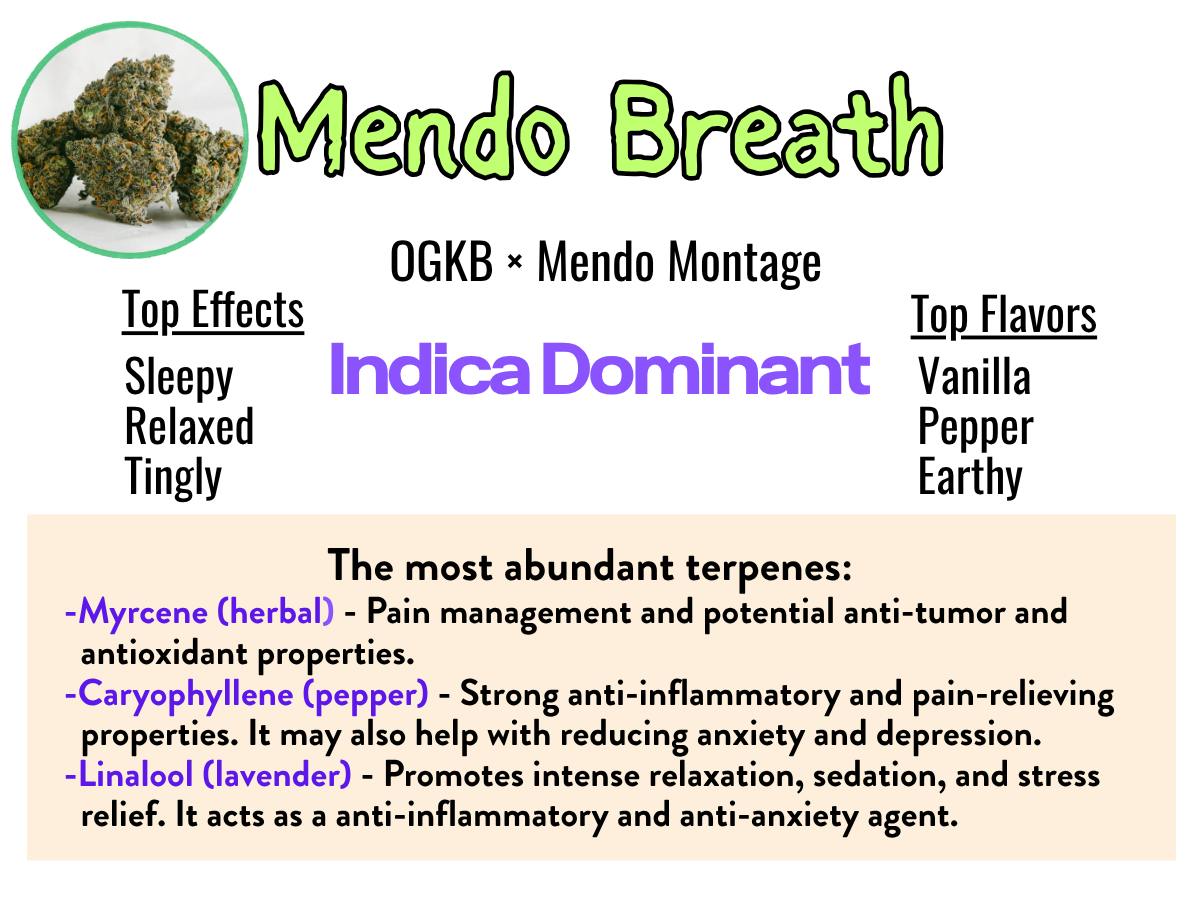 Mendo Breath 15.7% Indica Hybrid Popcorn Buds - Classic Tier Cannabis Deli Flower at Healing Harvest Dispensary