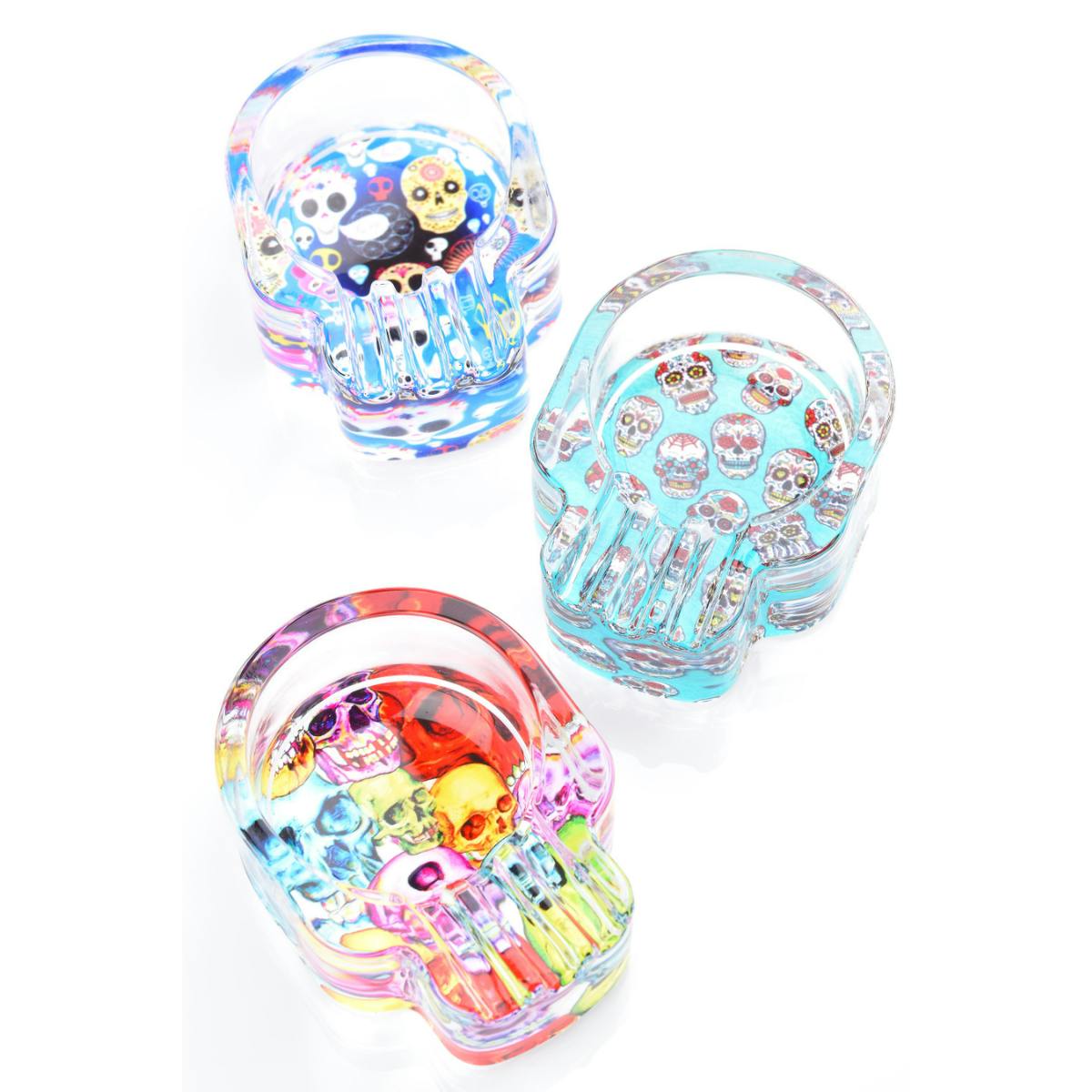 3.5″ Skulls Glass Ashtray at Healing Harvest Dispensary