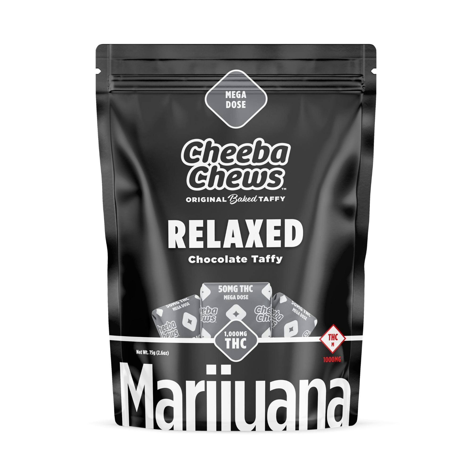 Cheeba Chews: Mega Dose Taffy | Chocolate | 1000mg | 10pk