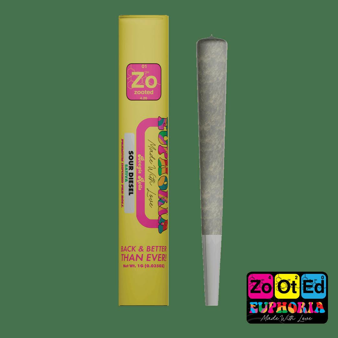 ZOOTED | SOUR DIESEL | PRE ROLL | 1G | SATIVA