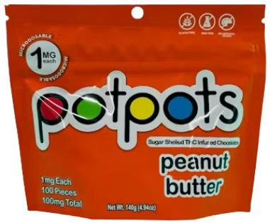 POTPOTS | PEANUT BUTTER MILK CHOCOLATE | 100MG