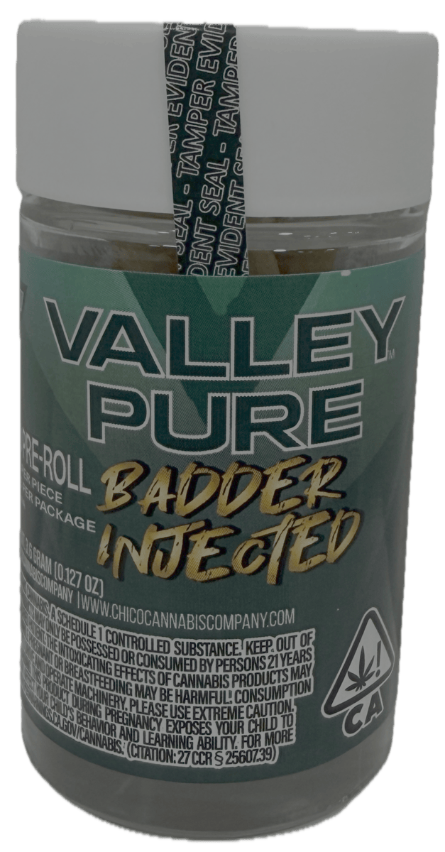 VALLEY PURE NIMBUS SNACKS BADDER INJECTED PREROLLS 0.6G X 6PK