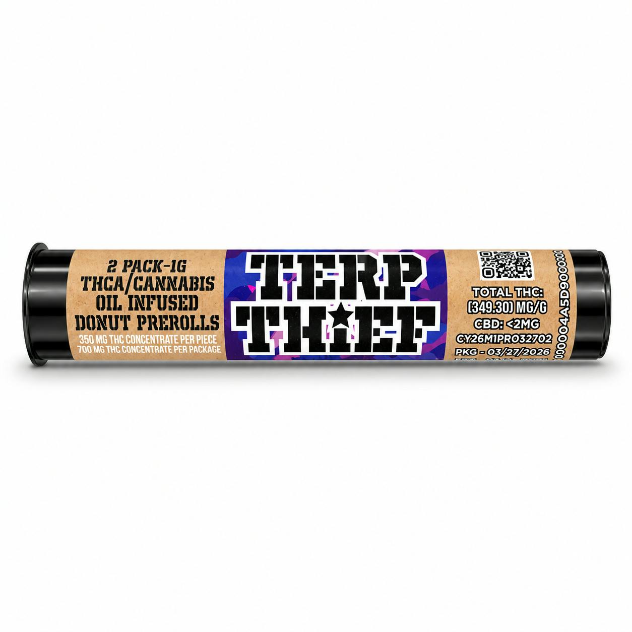 TERP THIEF BLUE ZUSHI INFUSED DONUT PREROLLS - 2 g - 2 Pack