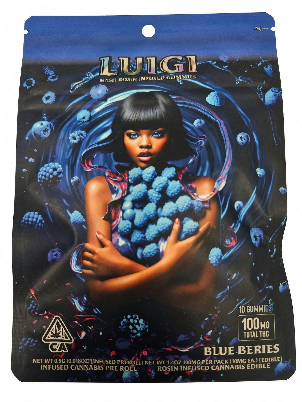 LUIGI BLUE BERIES ROSIN INFUSED GUMMY - 100 mg