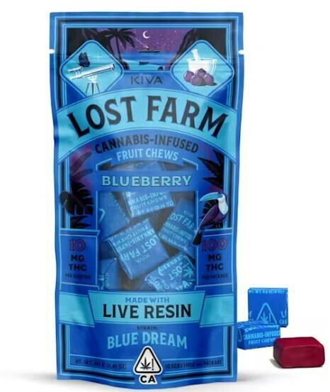 Blueberry 'Blue Dream' Live Resin Chews | 100mg | 10ct | 10mg/ea