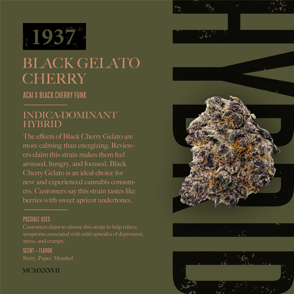 1937 Black Cherry Gelato Whole Flower 3.5g