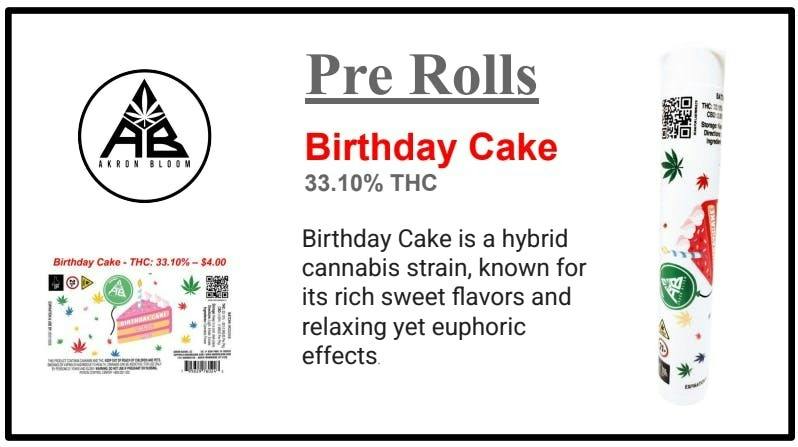 Akron Bloom Birthday Cake Joint Single | 1g