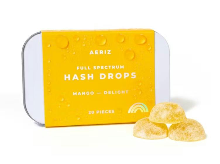 Full Spectrum Hash Drops Ratioed Mango X Jenny Kush Gummies 100mg (20-Pack | 5mg Each)