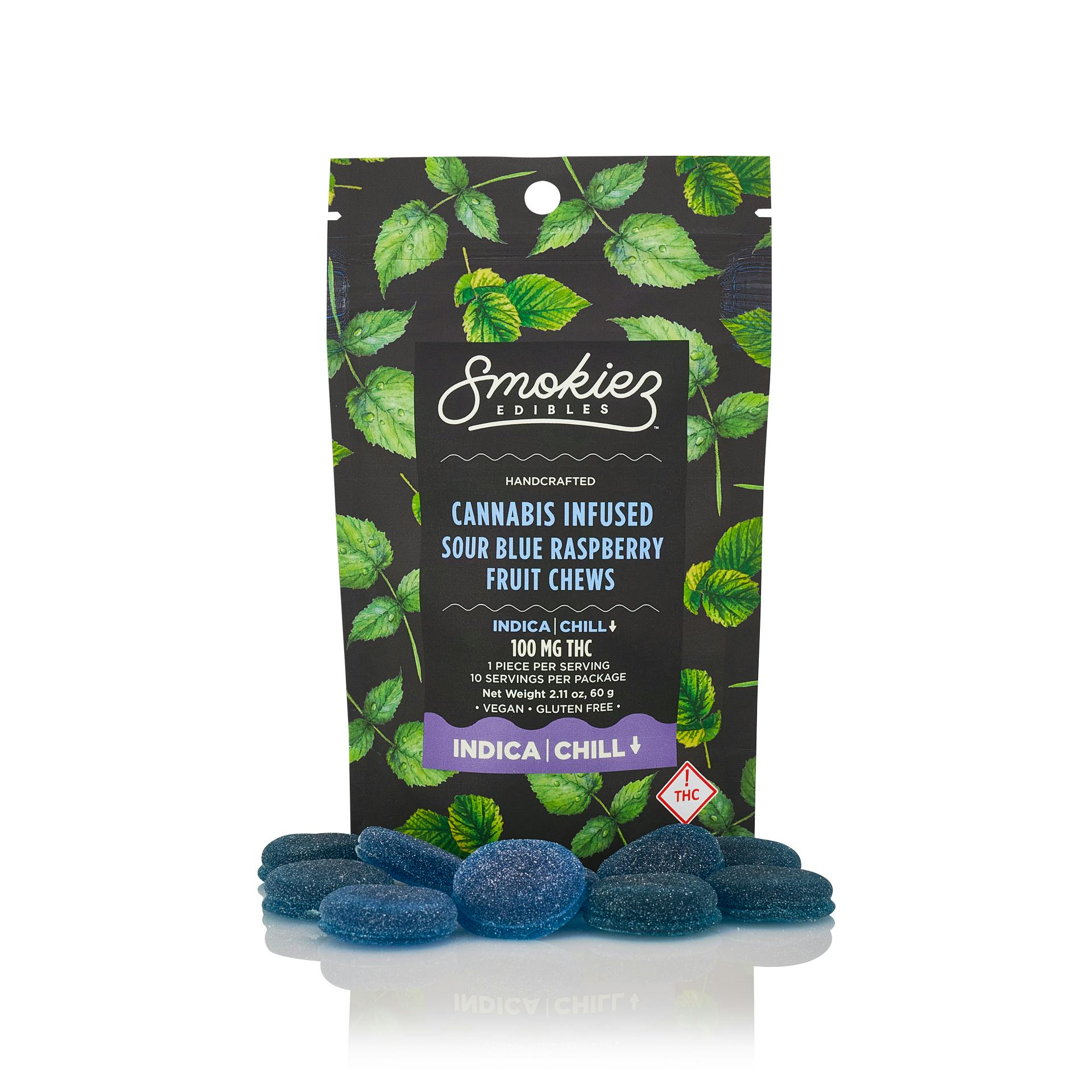 Sour Blue Raspberry Fruit Chew 100mg (10-Pack | 10mg Each)