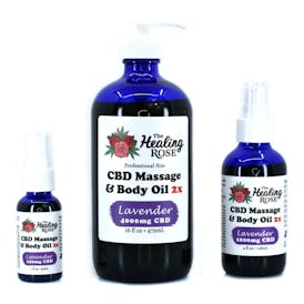 Lavender CBD Massage & Body Oil (1000mg) - The Healing Rose