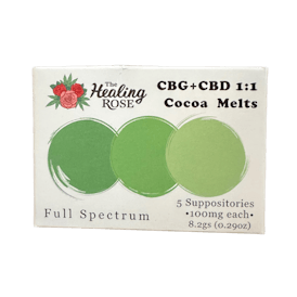 CBG+CBD 1:1 Cocoa Melt Suppository - The Healing Rose
