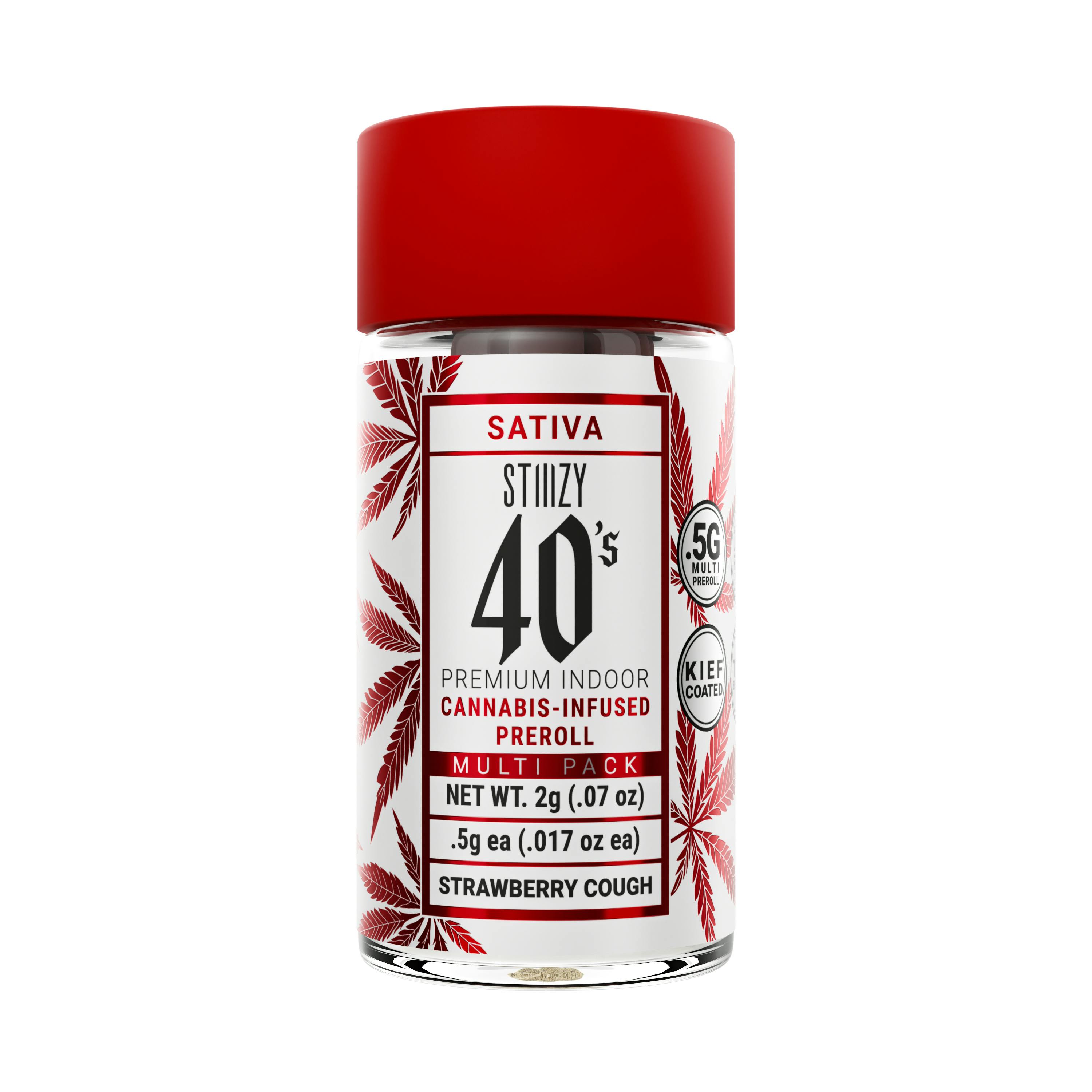 Stiiizy - Strawberry Cough 40s Infused 4pk Preroll (2G)