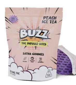 Buzz - Peach Ice Tea Gummies (100MG)