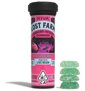 Lost Farms - Raspberry Live Resin Gummies (100MG)