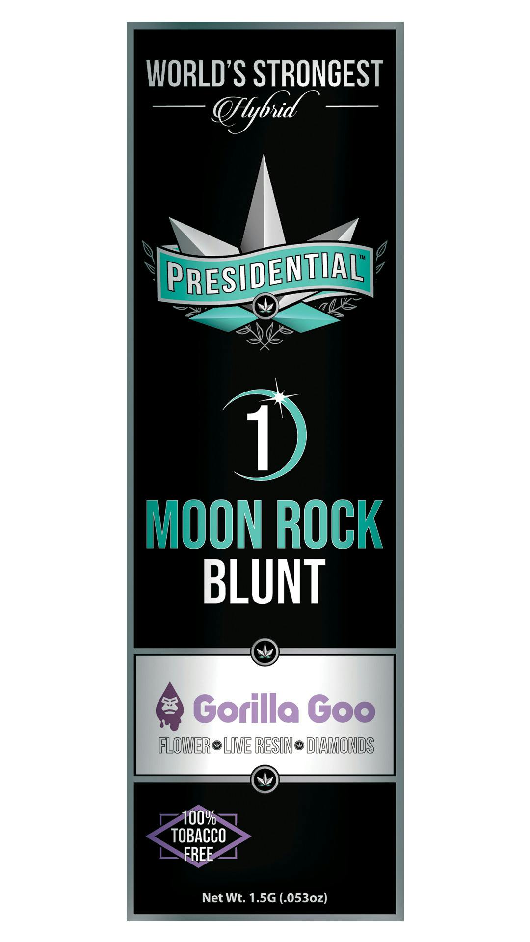 Presidential - Gorilla Goo Live Resin Moon Rock Infused Blunt (1.5G)