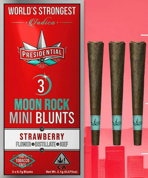 Presidential - Strawberry Moon Rock Mini Infused Blunt 3pk (1.8G)