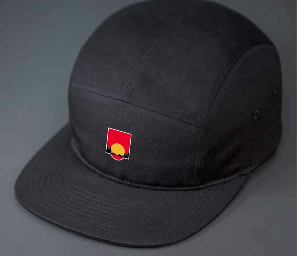 ECC Sunrise Logo 5 Panel Cap - Black