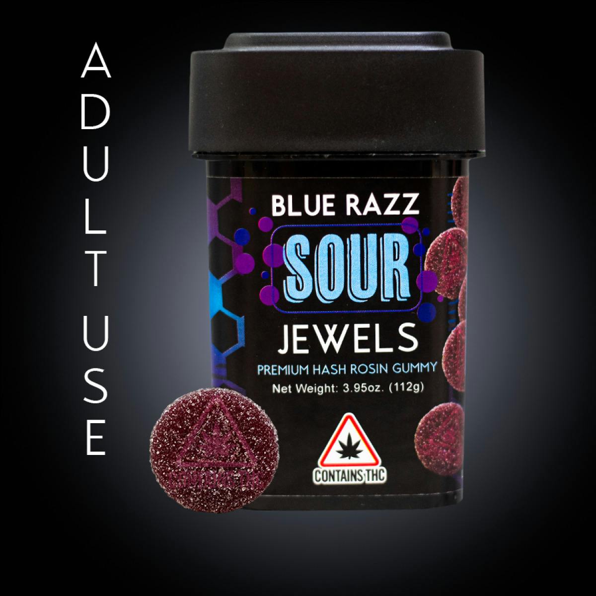 Hash Rosin Gummies - Blue Raspberry - 200mg/20pk