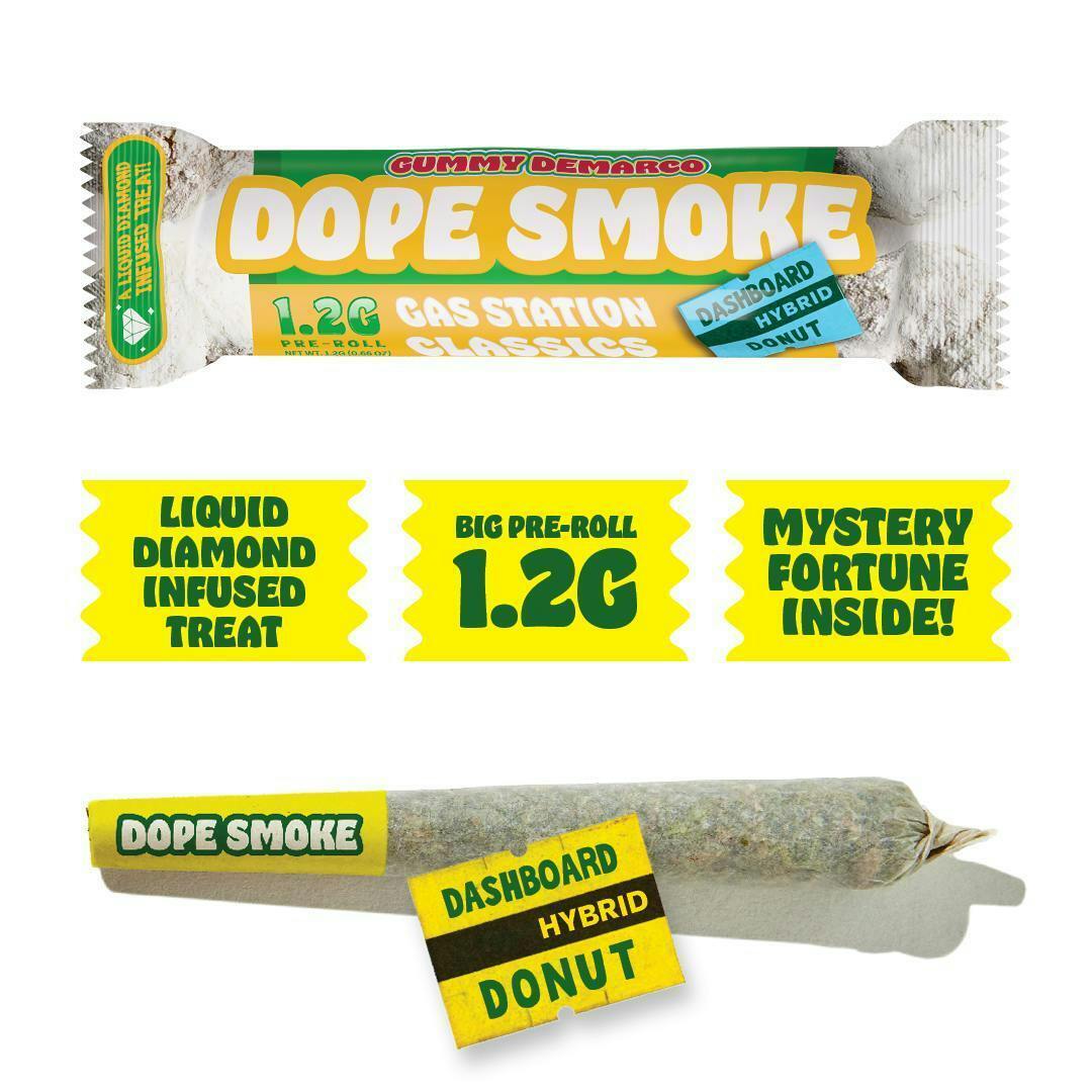 Dope Smokes | Dashboard Donut | 1.2G Liquid Diamond Infused Pre-Roll