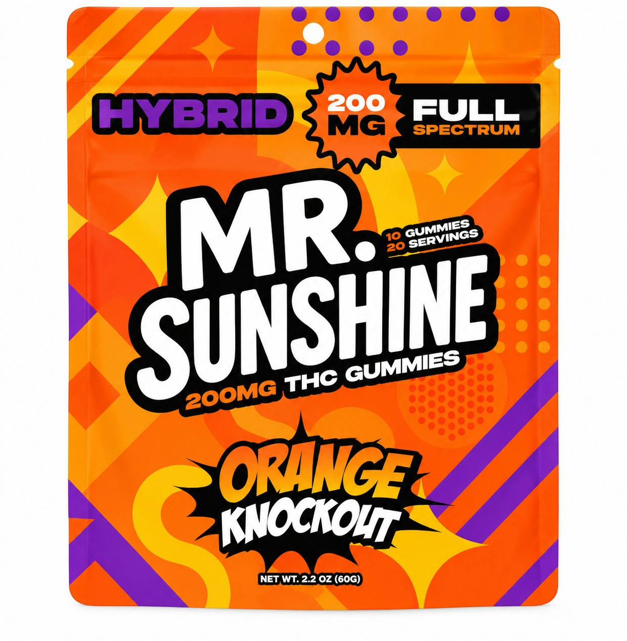 Mr. Sunshine | Orange Knockout | 200MG Gummies