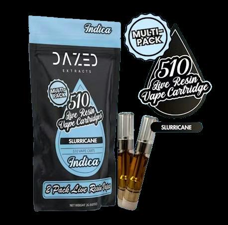Dazed | Slurricane | 2-Pack x (1g) 510 Vape Carts