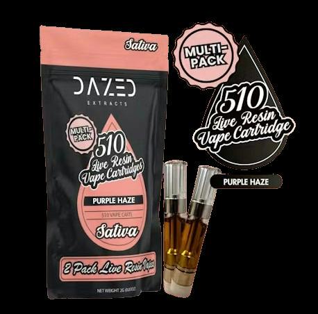 Dazed | Blue Dream | 2-Pack x (1g) 510 Vape Carts