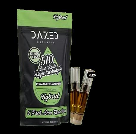 Dazed | Permanent Marker | 2-Pack x (1g) 510 Vape Carts