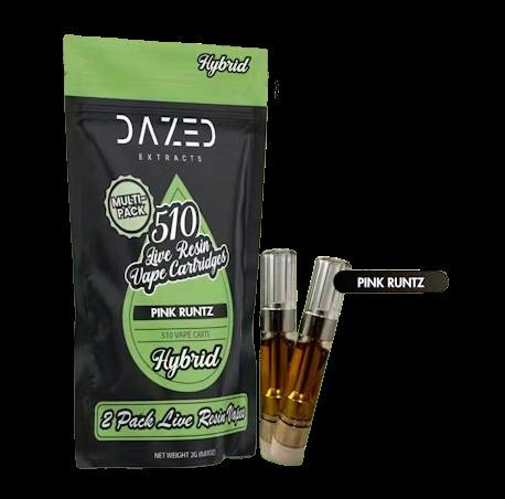 Dazed | Pink Runtz | 2-Pack x (1g) 510 Vape Carts