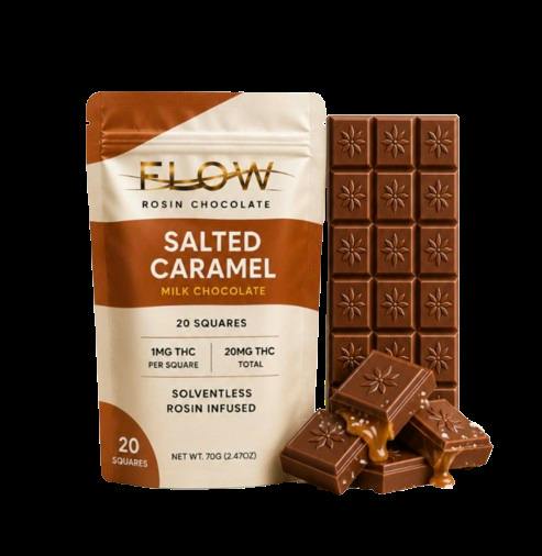 Flow | Salted Caramel | 20mg Milk Chocolate Bar