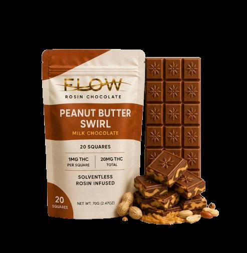 Flow | Peanut Butter Swirl | 20mg Milk Chocolate Bar