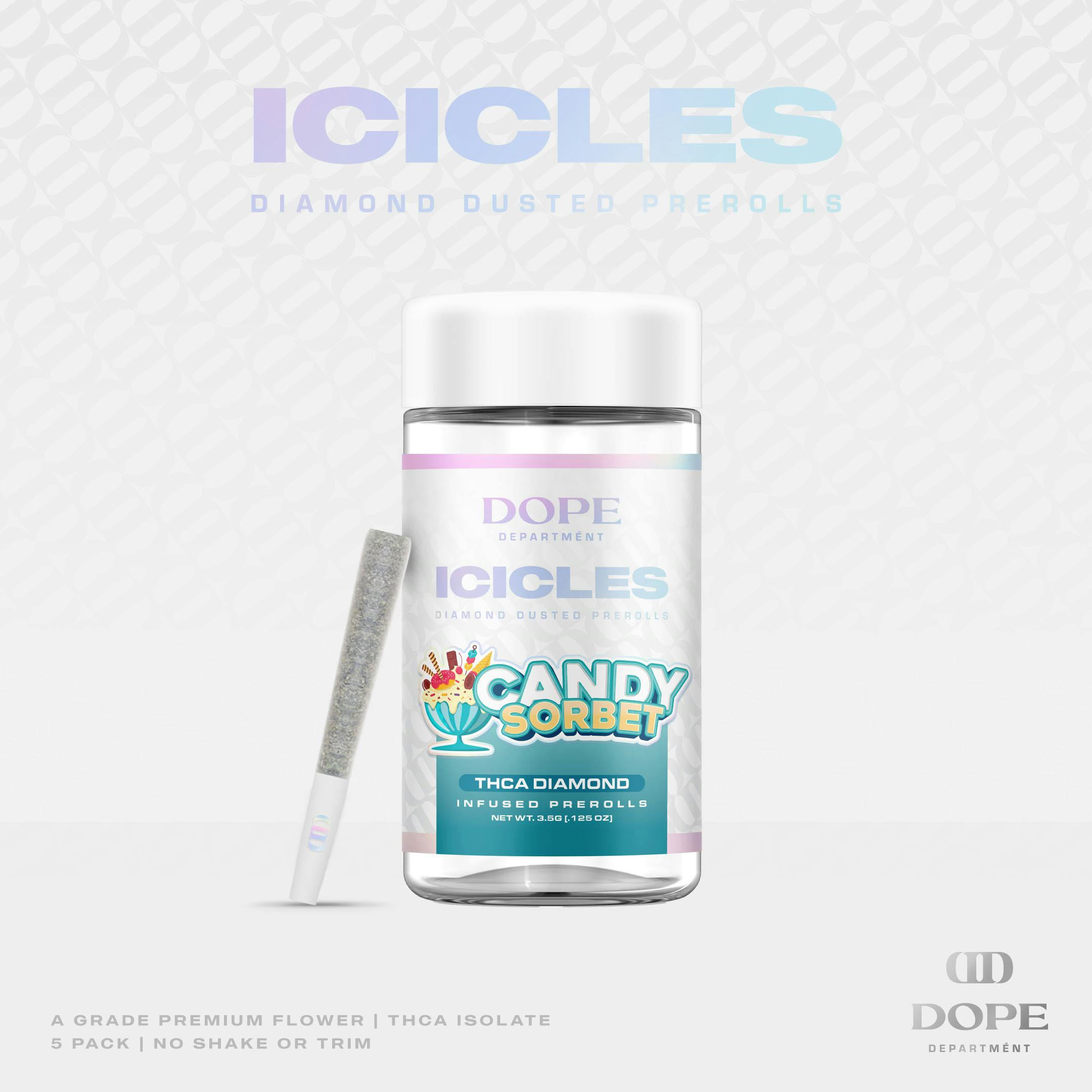 Candy Sorbet 5pk Diamond Infused Pre-Rolls cannabis product