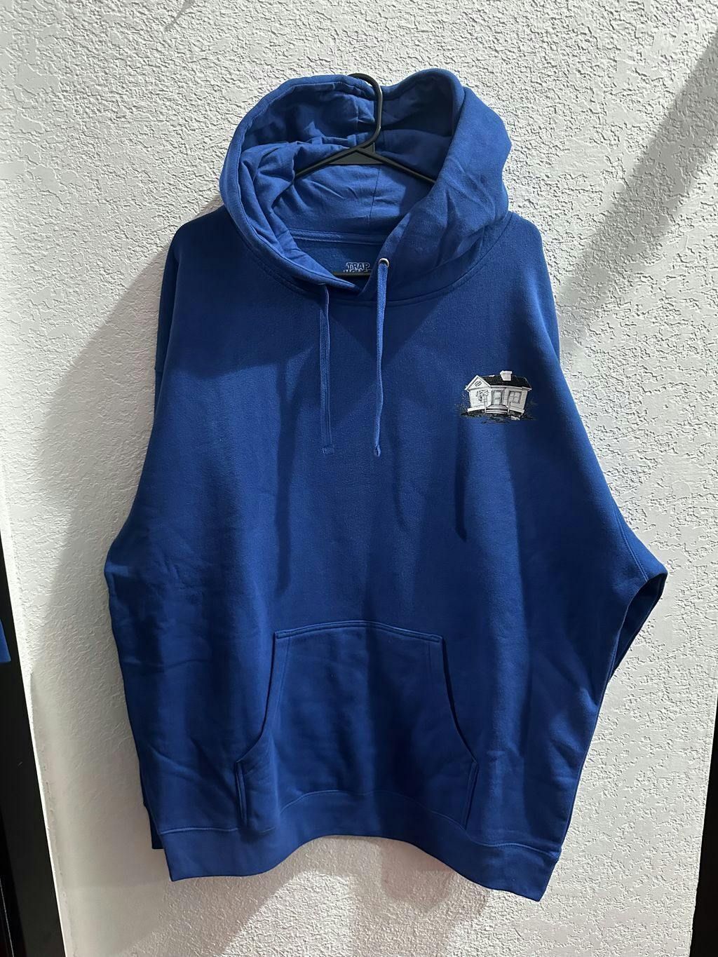 Trap House House Front Broncos Colorway Back Logo Hoodie XLarge