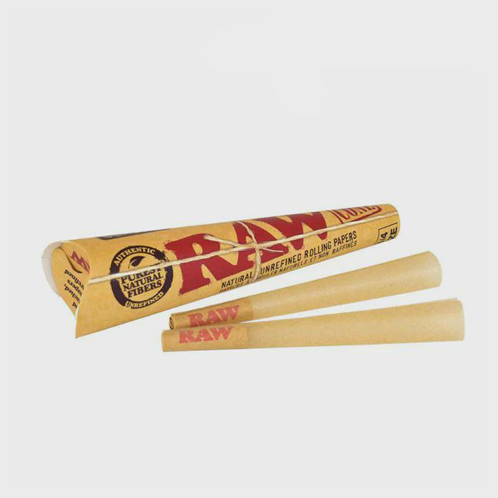 RAW Authentic Classic Pre Roll Cones 1 1/4 Size - 6pk at The Herbal Collective