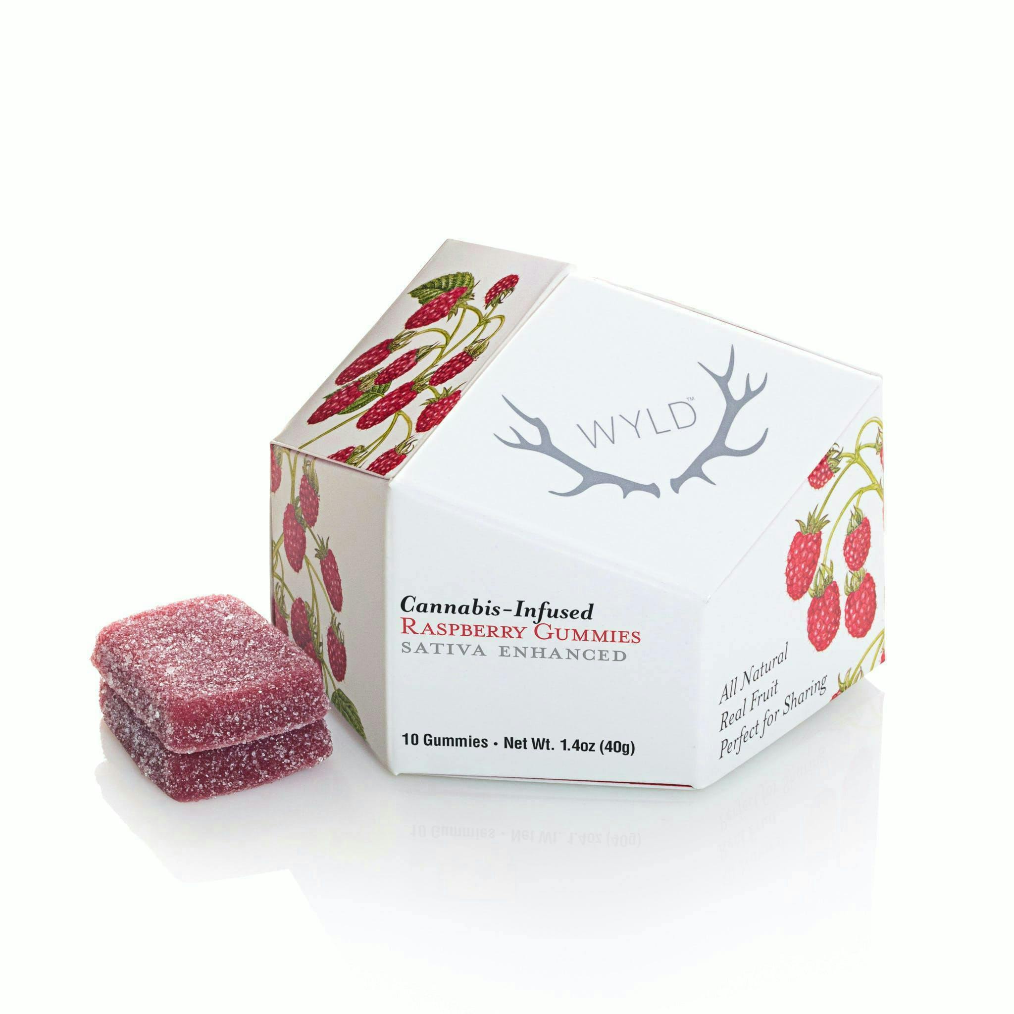 Raspberry Sativa Enhanced Gummies — Raspberry Wyld