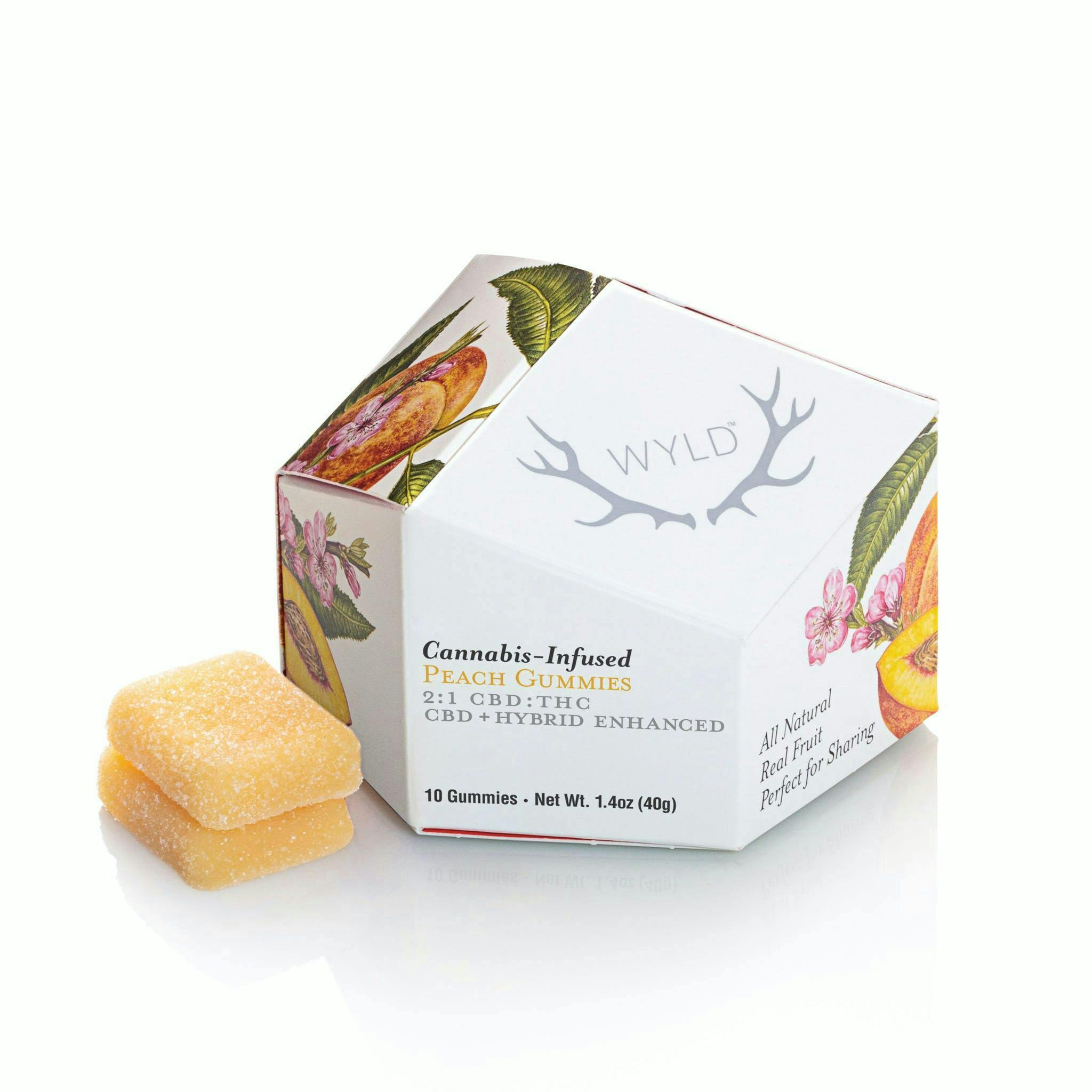 Peach 2:1 CBD + Hybrid Enhanced Gummies — Peach