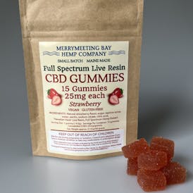 Real Fruit Gummies -Strawberry 375mg CBD 15 pieces/25 mg. per piece