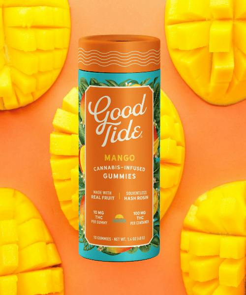 Good Tide Rosin Gummies - Mango Indica 100mg cannabis product