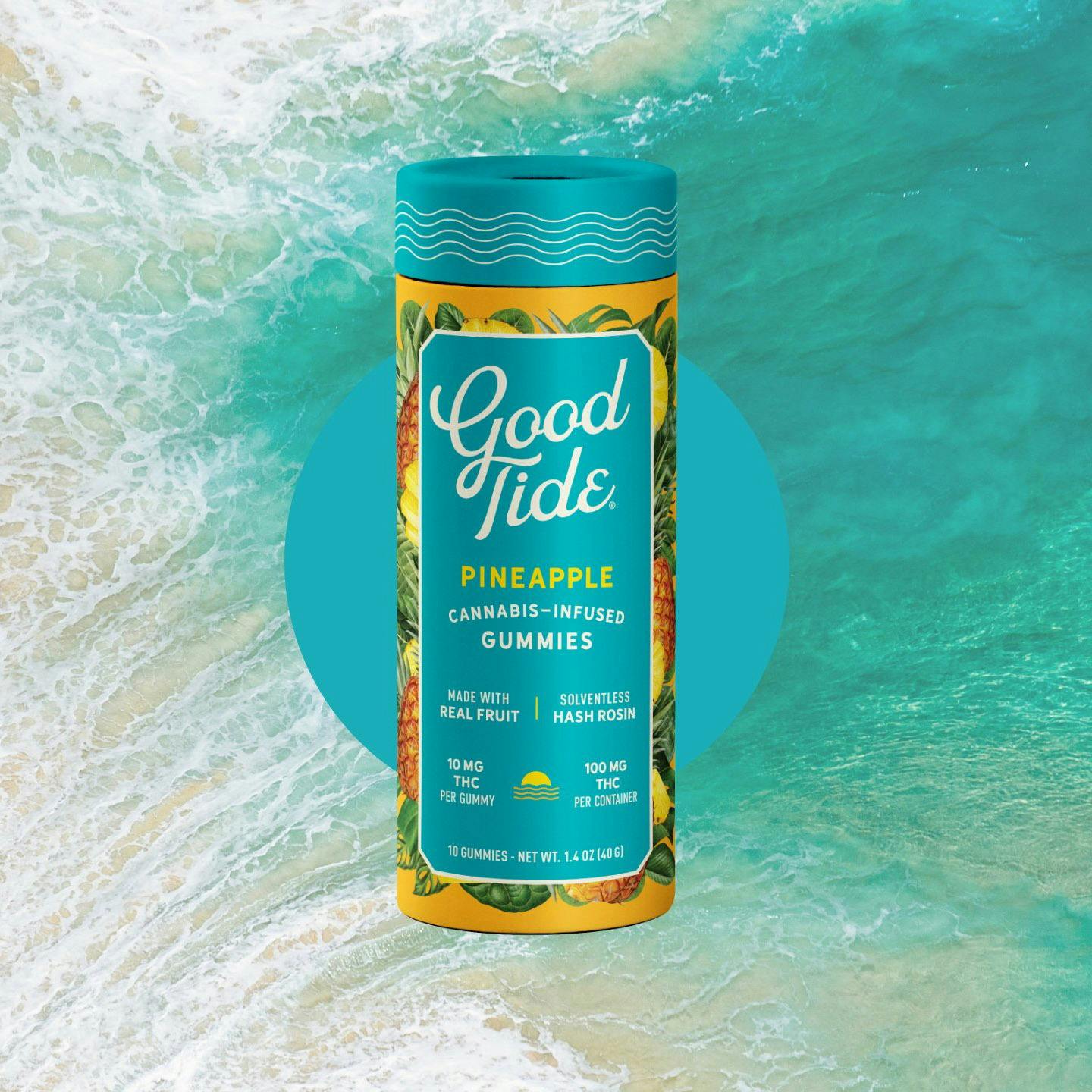 Good Tide Rosin Gummies - Pineapple Sativa 100mg