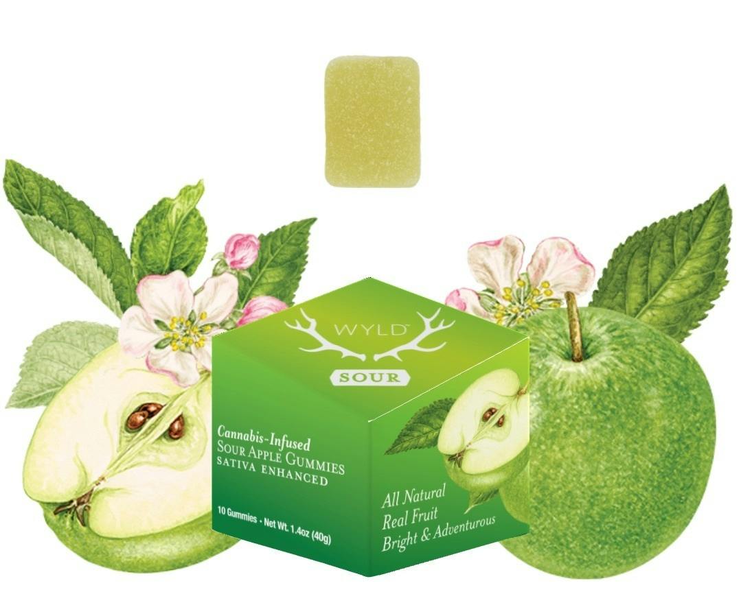 Wyld Gummies - Sour Green Apple Sativa