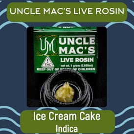 RR - Uncle Mac's - Cured Rosin - Ice Cream Cake - 1g (9764)