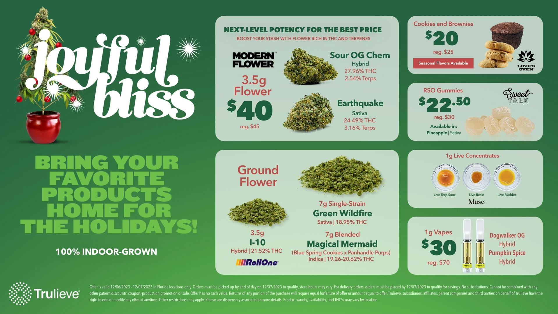 🌱 40 Modern Flower & More! at Trulieve Pensacola Weedmaps