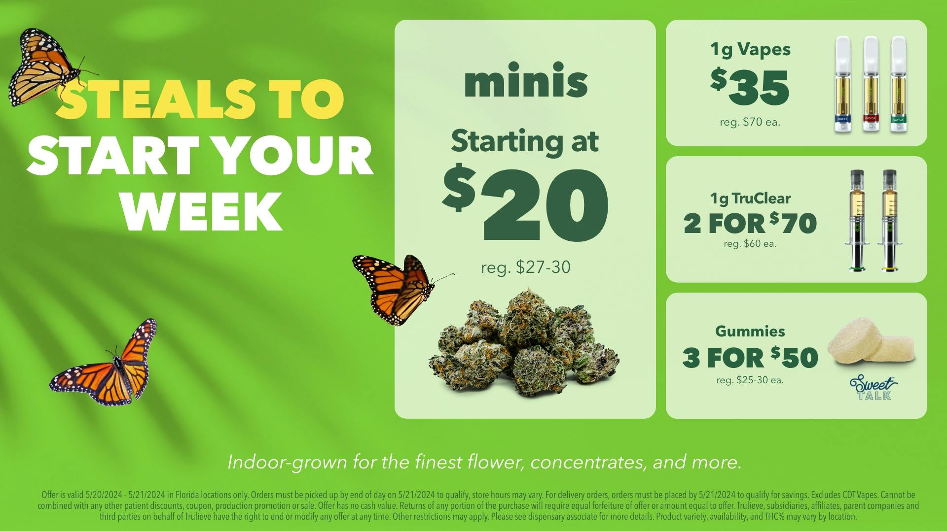 Steals to Start Your Week! 💸 at Trulieve Palm Harbor Weedmaps