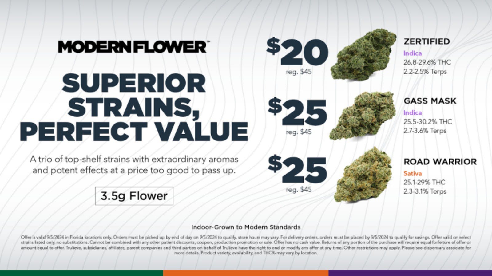 Modern Flower 8ths 20 🌿 at Trulieve Jacksonville Beach Weedmaps