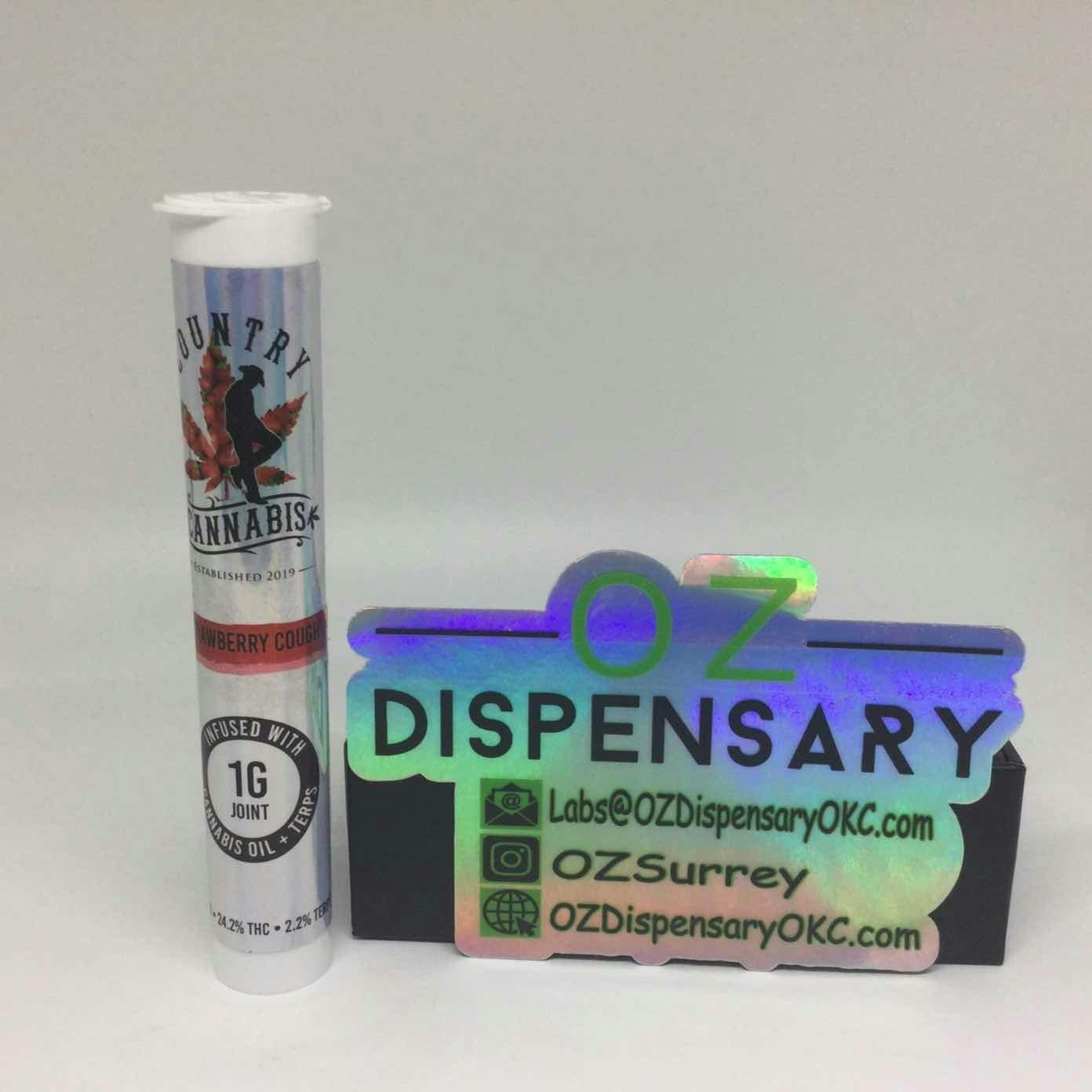 Country Cannabis - Infused Preroll - Strawberry Cough - 1gm - Sativa