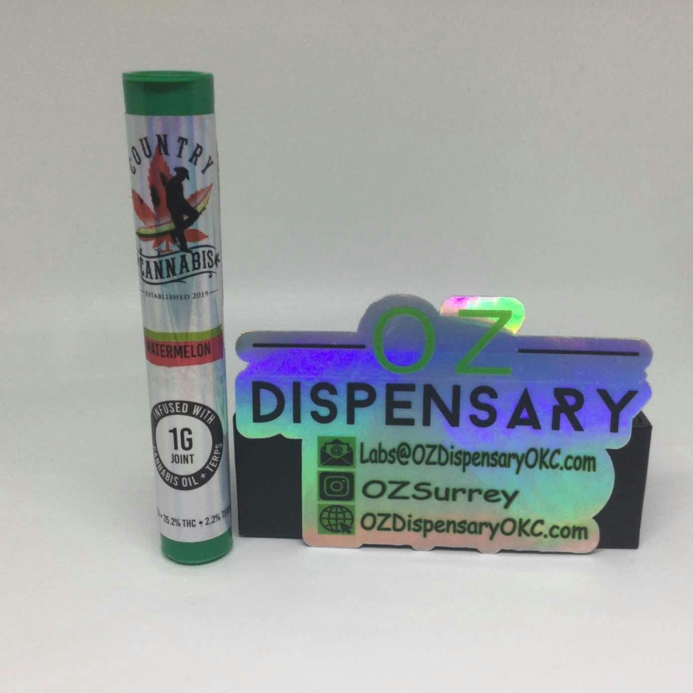 Country Cannabis - Infused Preroll - Watermelon - 1gm - Indica