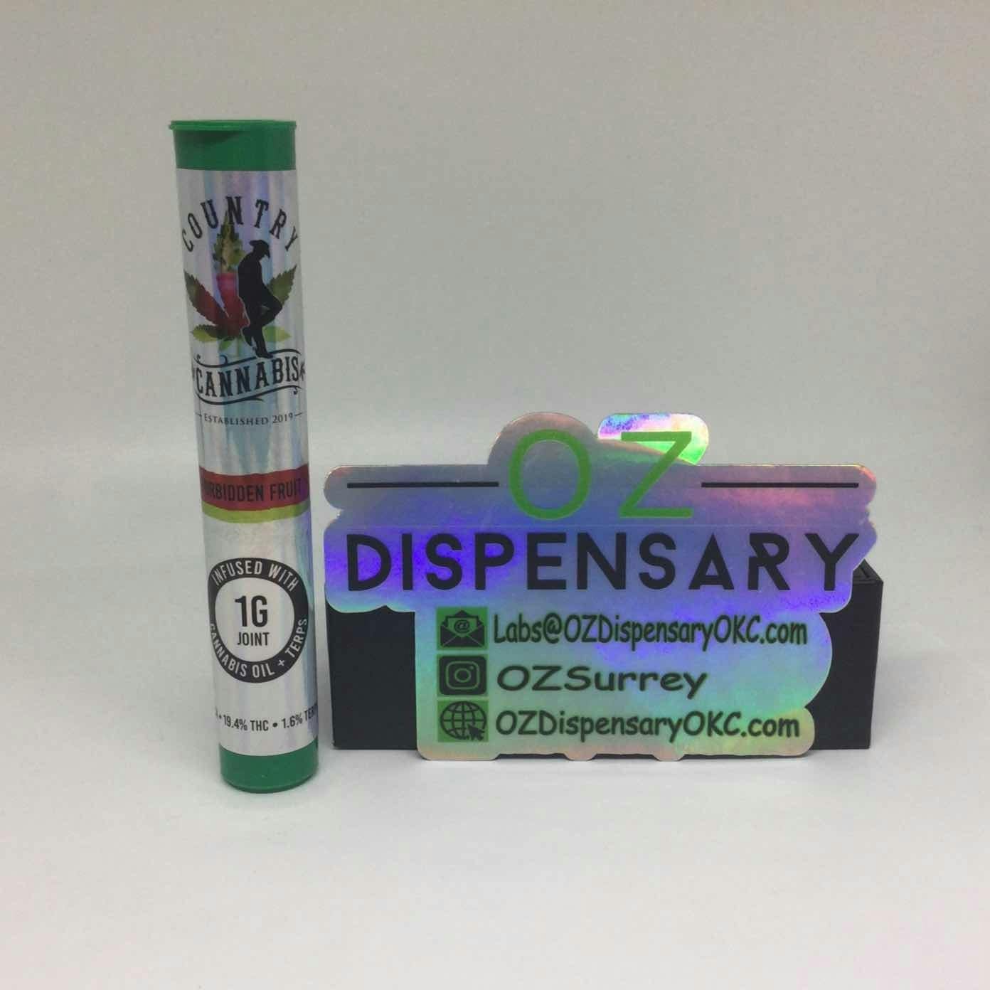 Country Cannabis - Infused Preroll - Forbidden Fruit - 1gm - Indica
