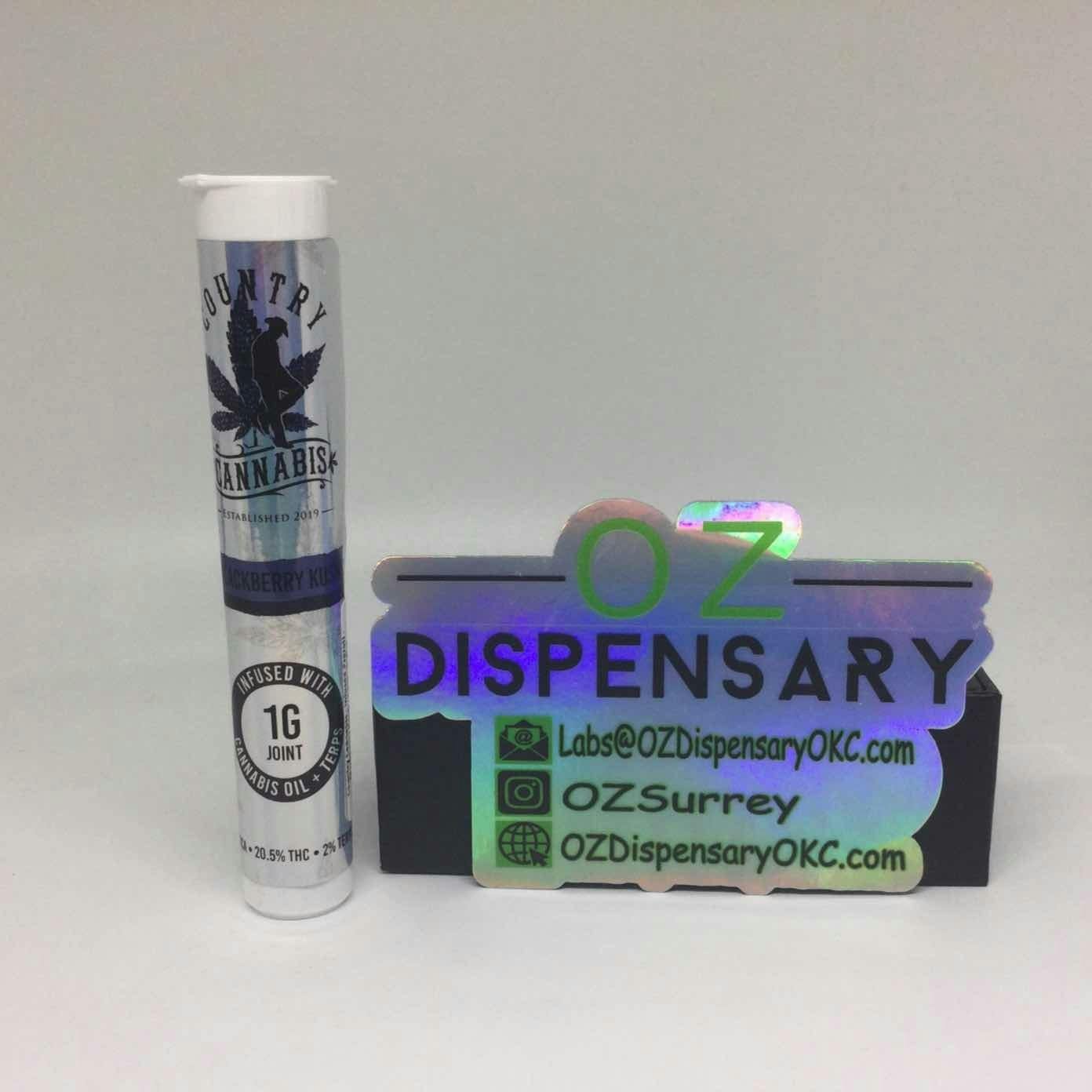 Country Cannabis - Infused Preroll - Blackberry Kush - 1gm - Indica