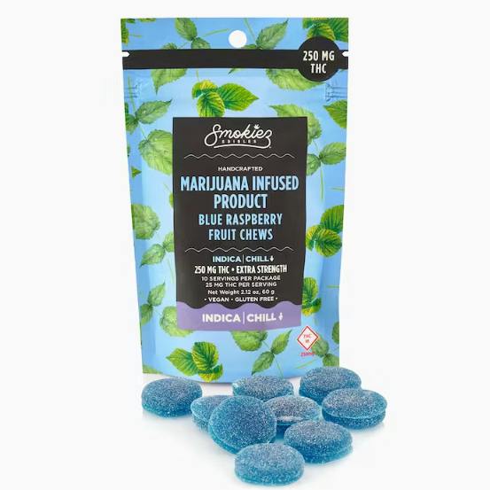 Sour Blue Raspberry Gummies | 250mg | 10ct | 25mg/ea